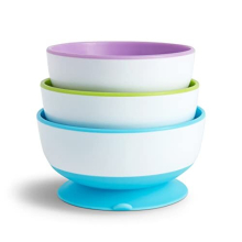 Stay Put Baby Suction Bowl Set, Baby Bowls for Weaning, Baby Feeding Suction Dish Pack, for Babies & Toddlers 6 Months+, BPA Free Weaning Set for