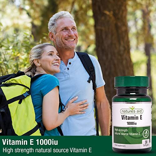 Natures Aid Vitamin E 1000iu, Natural Source, High Strength, 30 Softgel Capsules 1