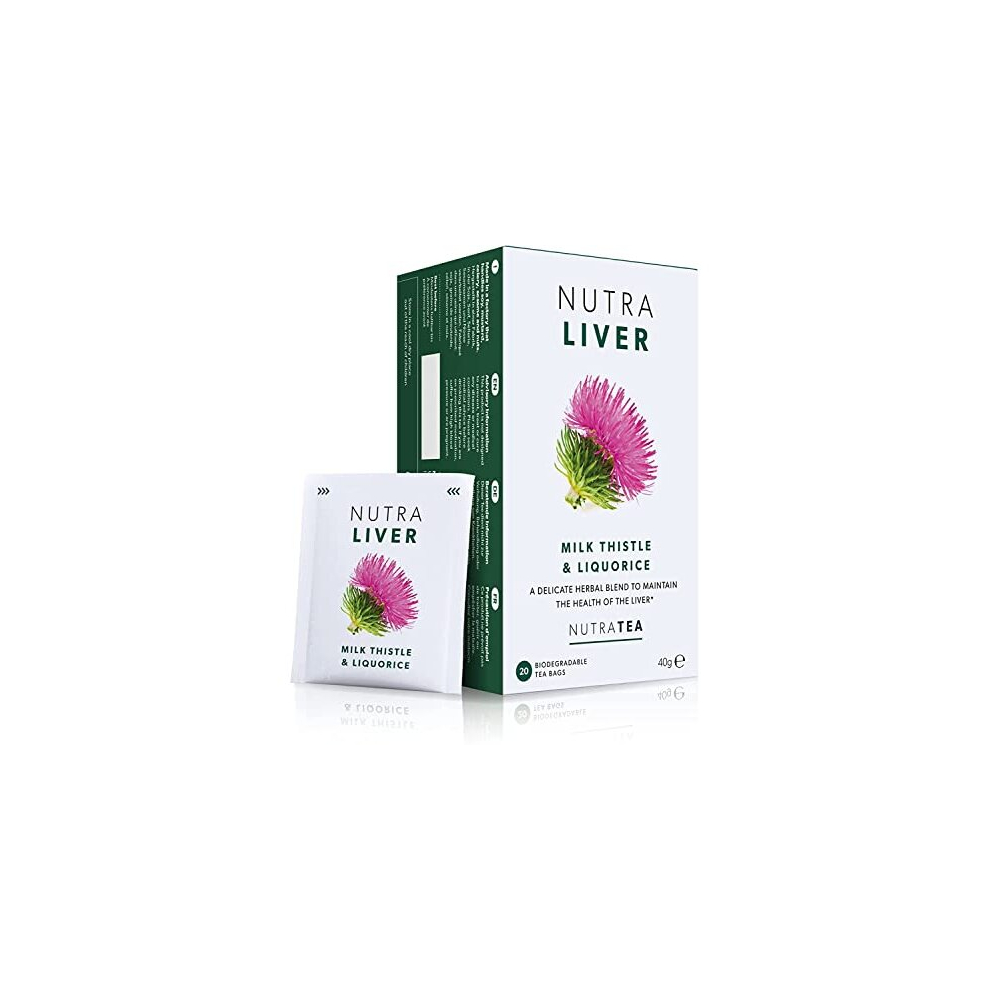 NUTRALIVER - Liver Support Tea | Liver Detox Tea | Liver Tea - Providing a Liver Cleanse, Detox and Repair - Includes Milk Thistle & Turmeric - 20