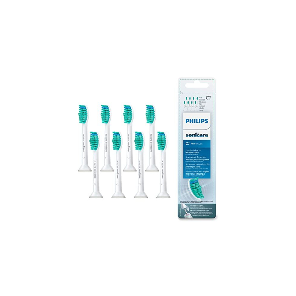 Sonicare Original ProResults Standard Sonic Toothbrush Heads - 8 Pack in White (Model HX6018/07)