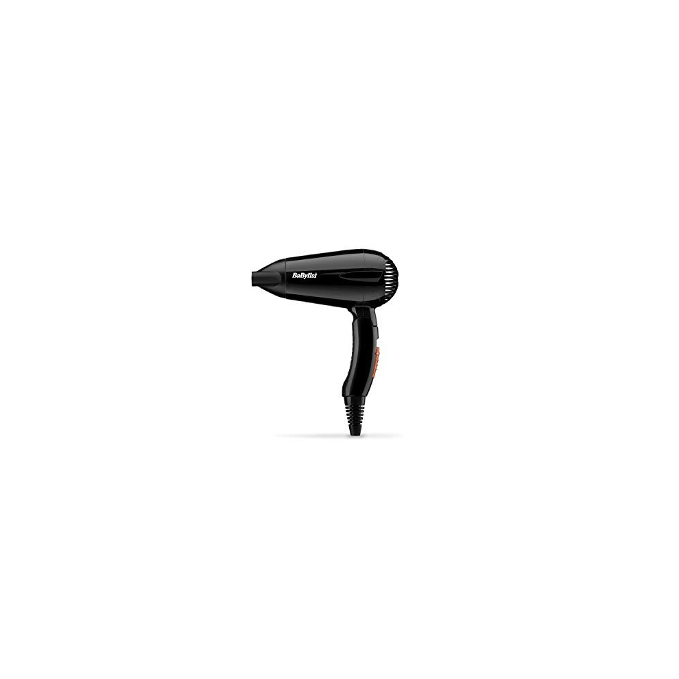 Babyliss Travel Dry 2000W Hair Dryer, Dual Voltage, Worldwide, Lightweight, Compact, Folding Handle
