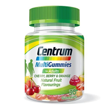 Multivitamin & Mineral MultiGummies, Cherry, Berry & Orange Natural Fruit Flavouring, Includes Essential Vitamins D, B12 & C, 30 Chewable Gummies