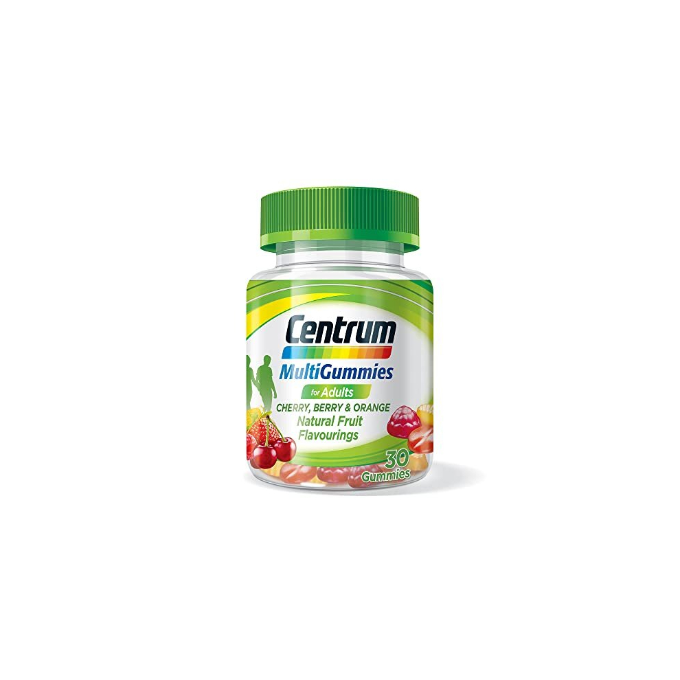 Multivitamin & Mineral MultiGummies, Cherry, Berry & Orange Natural Fruit Flavouring, Includes Essential Vitamins D, B12 & C, 30 Chewable Gummies