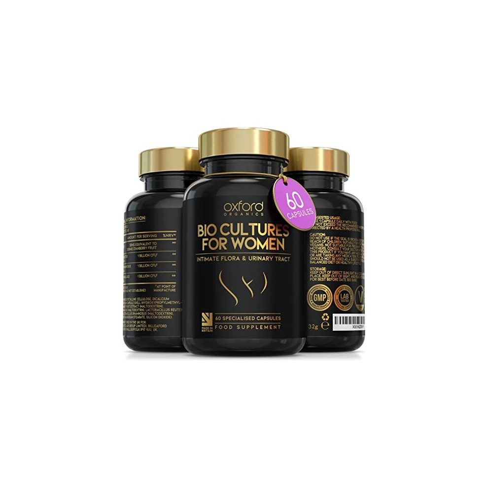Oxford Organics Advanced Probiotics For Women | Scientifically Formulated Vaginal Probiotics, Intimate Flora & Uti | 60 Specialised Capsules With 3 Billion Bacterial