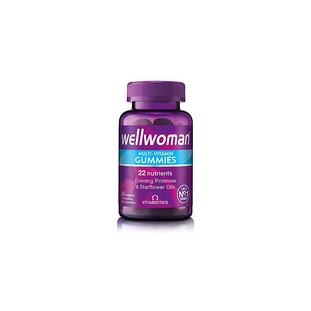 Wellwoman Purple Vitabiotics Multi-Vitamin Vegan Berry Gummies, 60 Count (Pack Of 1)