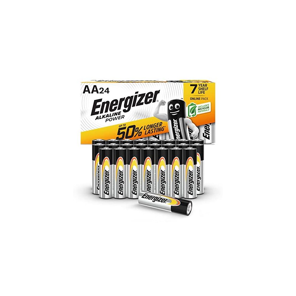 AA Batteries, Alkaline Power, 24 Pack, Double A Battery Pack - Amazon Exclusive