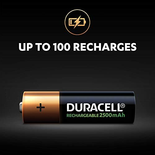Duracell Rechargeable AA 2500 mAh Batteries ideal for Xbox controller, pack of 4 2