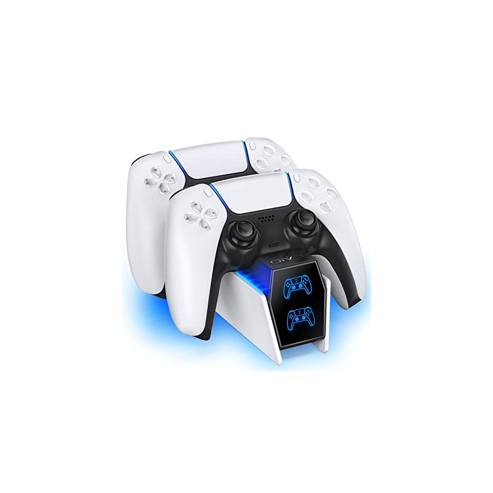 Oivo Ps5 Charging Station, 2H Fast Ps5 Controller Charger For Playstation 5 Dualsense Controller, Upgrade Ps5 Charging Dock With 2 Types Of Cable, Ps5