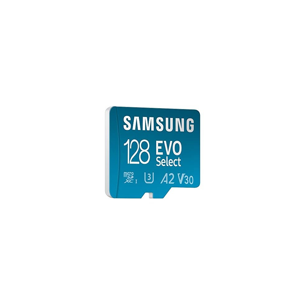 EVO Select 128GB microSDXC UHS-I U3 130MB/s Full HD & 4K UHD Memory Card inc. SD-Adapter (MB-ME128KA/EU), Blue