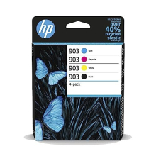 6ZC73AE 903 Original Ink Cartridges, Black/Cyan/Magenta/Yellow, Multipack, 4 Count (Pack of 1), Packaging May Vary
