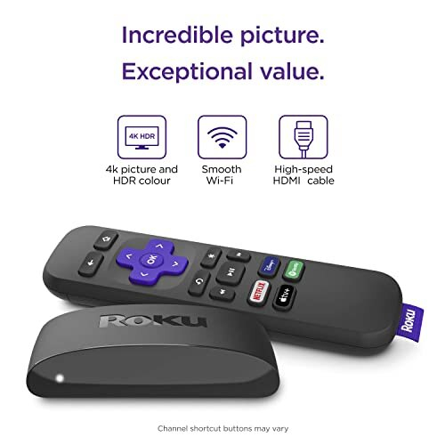 Roku Express 4K | HD/4K/HDR Streaming Media Player, Black 1
