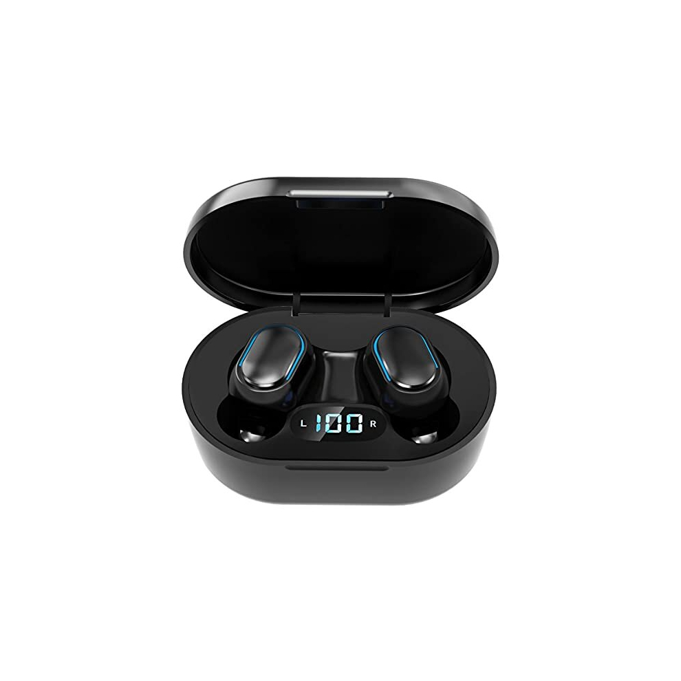 Wireless Headphones, True Wireless Earbuds with Led Display Charging Case, HD HiFi Stereo, One-click Smart Control, Built-in Mic, IPX7 Waterproof