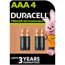 Rechargeable AAA 750 mAh Batteries, pack of 4