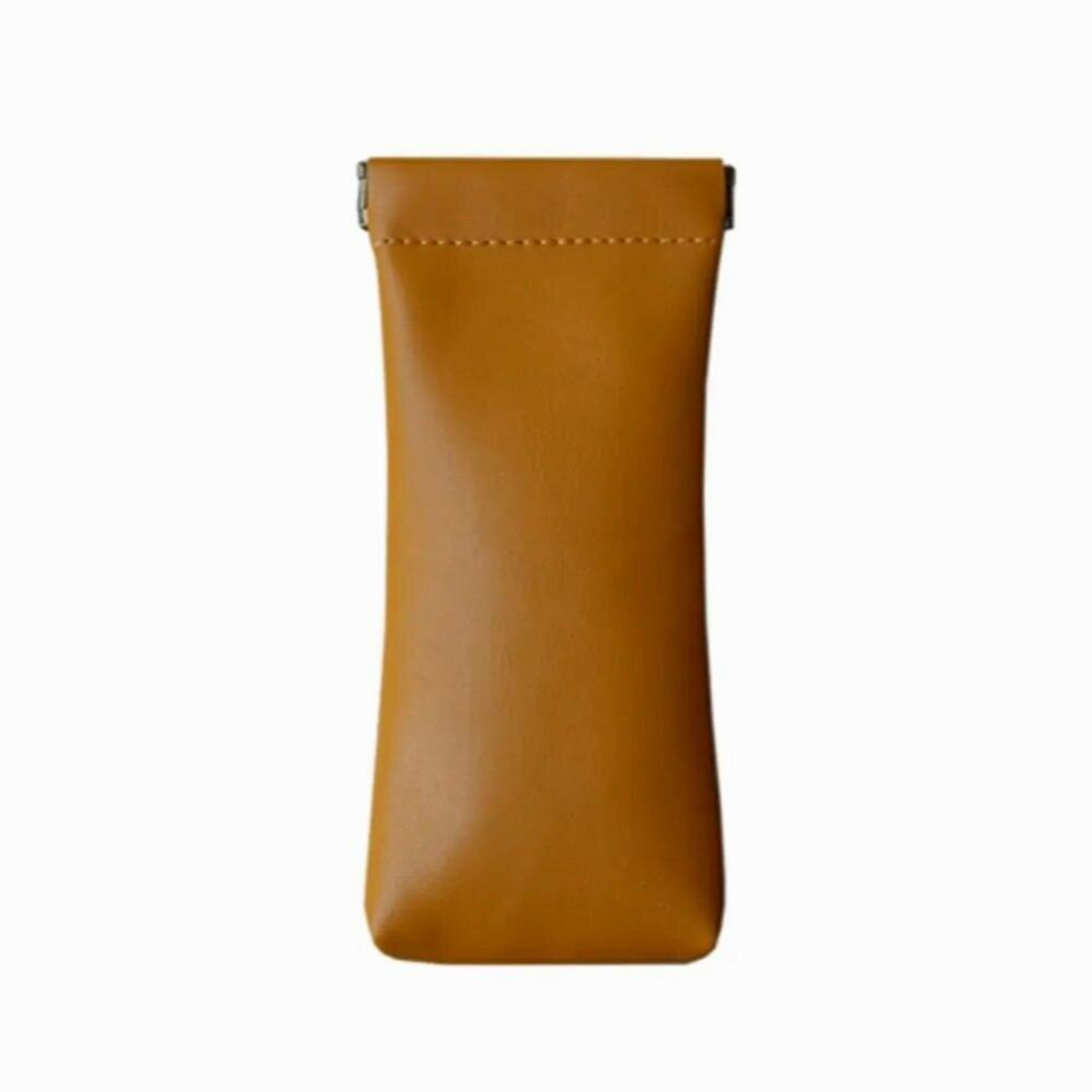 Soft PU Leather Glasses Storage Bag Automatic Closure Portable Portable Small Cosmetic Sunglasses Storage Pouch