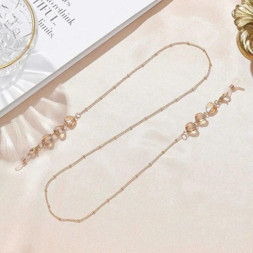 Strap Cord Holder Face Cover Extender Chain Face Cover Lanyards Glasses Chain Sunglasses Holder Crystal Beaded Chain