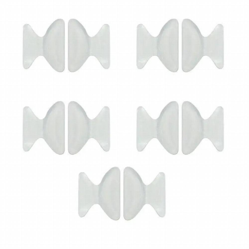 White 5Pairs Vision Care Silicone Eyeglass Sunglass Glasses Nose Pads On Nose Pad Massage Health Care Anti-Slip Tools