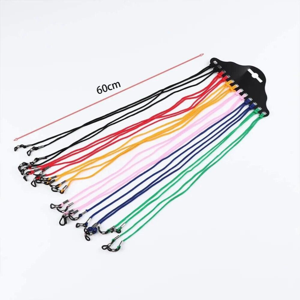 Multicoloured 12Pcs/Lot Multicolor Nylon Glasses String Cord Holder Sunglasses For Travel Eyeglasses Lanyard Neck Rope Strap