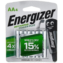 Rechargeable Battery AA, Recharge Power Plus, 4 Pack