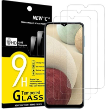 3-Pack Screen Protector for Samsung Galaxy A12/A02s - Tempered Glass, Case-Friendly, Bubble-Free, Oleophobic, 0.33mm, Model p3-sm-A12