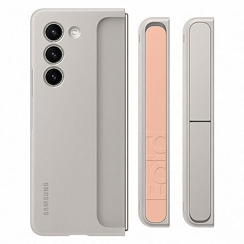 Samsung Galaxy Official Standing Case with Strap for Z Fold5, Sand