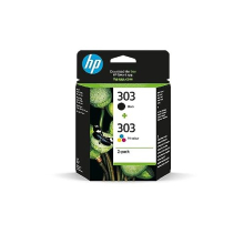 303 (3YM92AE) Original Printer Cartridges 2 Count (Pack of 1) (1xblack, 1xcolor) for HP ENVY 6200, 7100, 7134,7220e,7221e,7224e,7800,7900e Tango