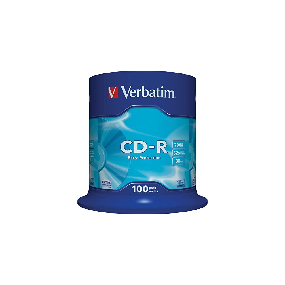 Verbatim 43411 700Mb 52X Extra Protection Cd-R - 100 Pack Spindle