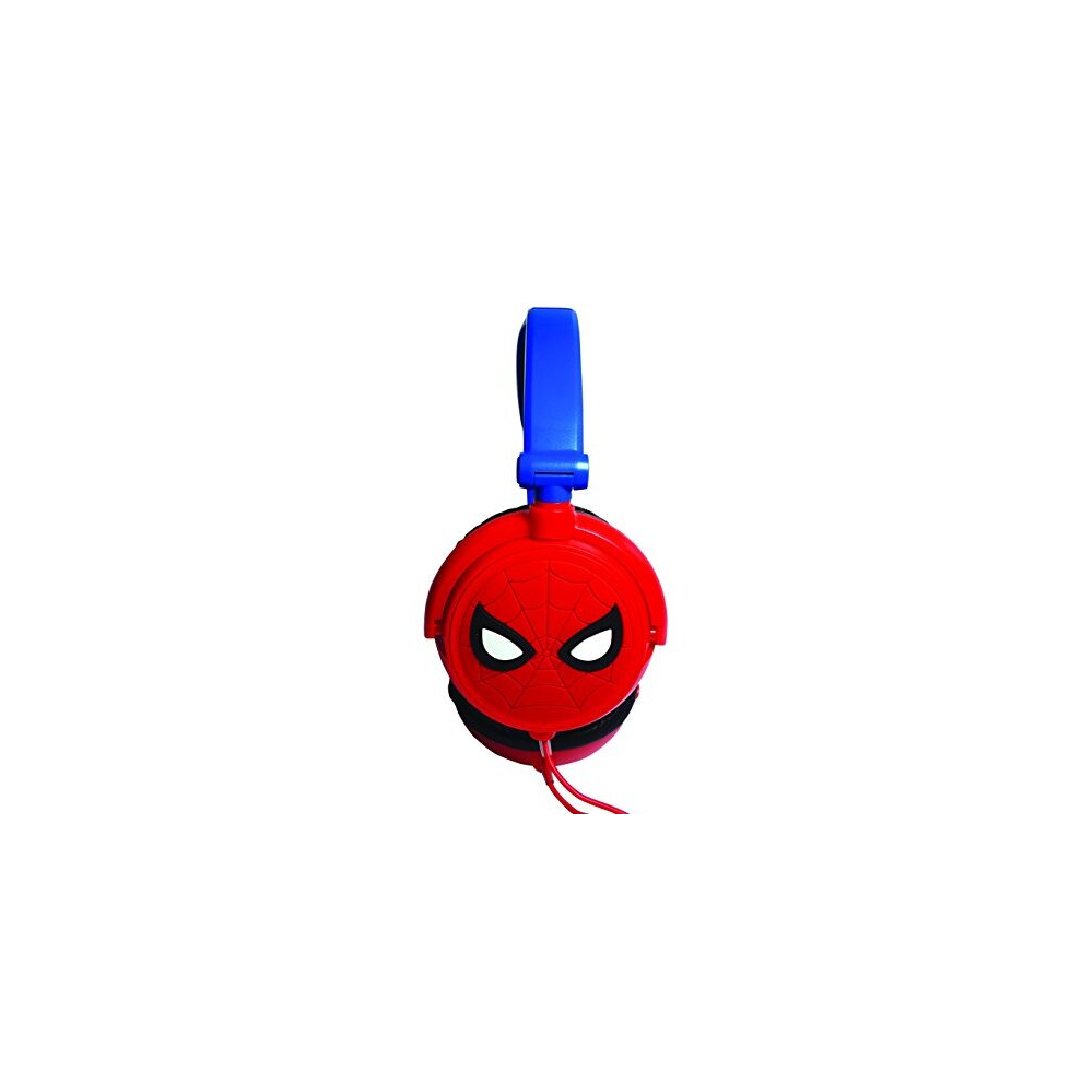 Lexibook Marvel Spider-Man Peter Parker Stereo Headphone, Kids Safe, Foldable And Adjustable, Hp010sp Red/Blue