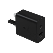 Galaxy Official 35W Duo Super Fast Power Adapter (without USB-C to C Data Cable), Black