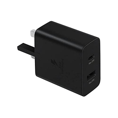 Samsung Galaxy Official 35W Duo Super Fast Power Adapter (without USB-C to C Data Cable), Black