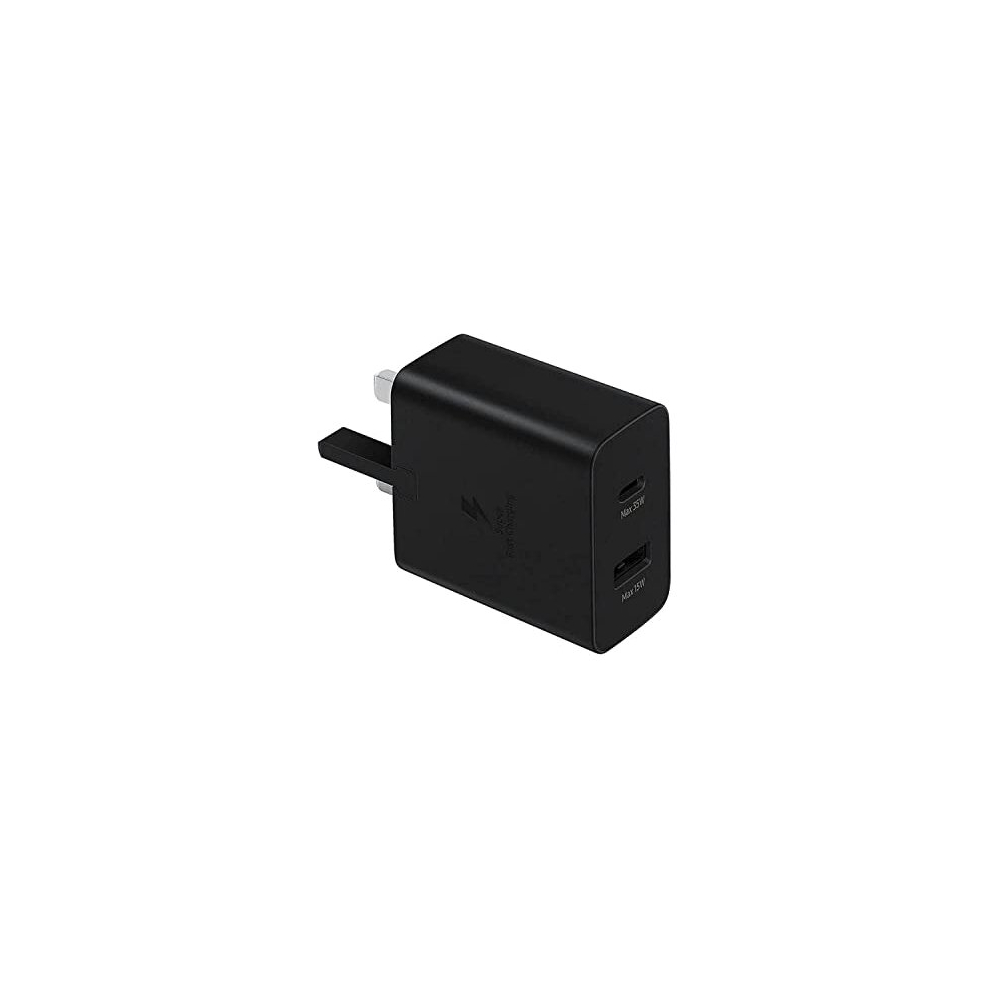 Galaxy Official 35W Duo Super Fast Power Adapter (without USB-C to C Data Cable), Black