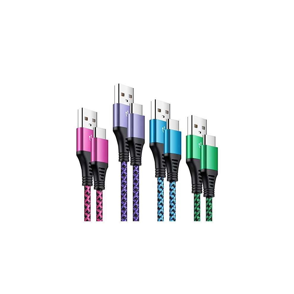 USB C Cable[4Pack 1.8M],Samsung USB Type C Cable Fast Charging USB C Lead Nylon Phone Charger Cord for Samsung Galaxy S21 S20 S9 S8 Note10 A14 A54
