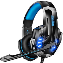 Gaming Headset for PS4 PS5 3D Surround Sound Noise Cancelling Headphones with Microphone for PC Xbox One Switch with LED Light