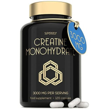Creatine Monohydrate Tablets 3000mg - Easy to Swallow 120 Creatine Capsules - Vegan Creatine Tablets for Men & Women - Pre Workout Gym Supplement -