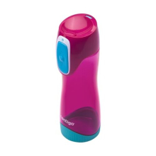 Swish Autoseal Water Bottle, Large BPA Drinking Bottle, Leakproof Gym Bottle, Ideal for Sports, Running, Bike, Running, Hiking, 500 ml, Magenta