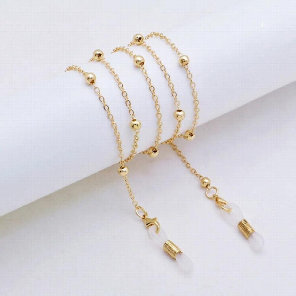 Mask Sunglasses Chains For Women Men Silver Alloy Beads Antislip Chains Eyewear Accessories