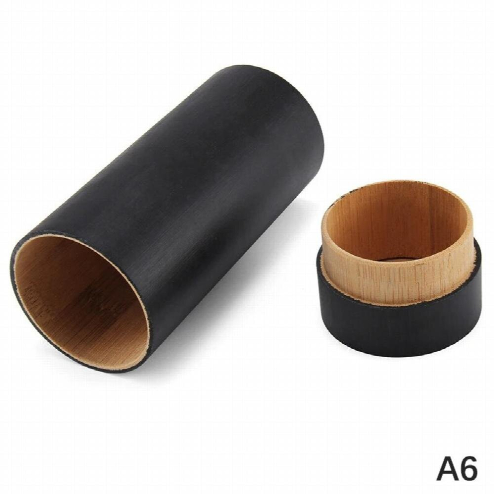 Full Bamboo Wood Cylinder Glasses Case Cylinder Box Sunglasses Case Bamboo and Wood Special Glasses Case Storage Box