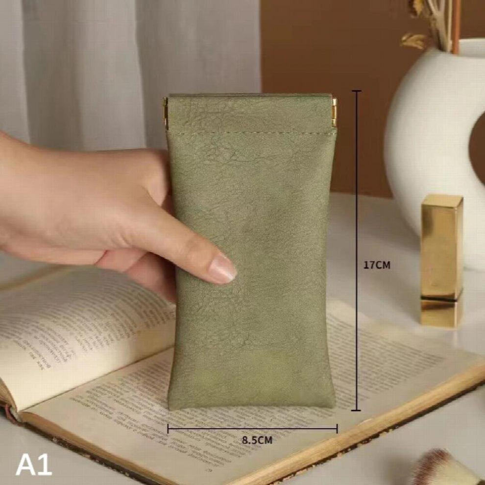 Soft PU Leather Reading Glasses Bag Cases Waterproof Solid Eyeglasses Sunglasses Pouch Storage Bags Eyewear Accessories