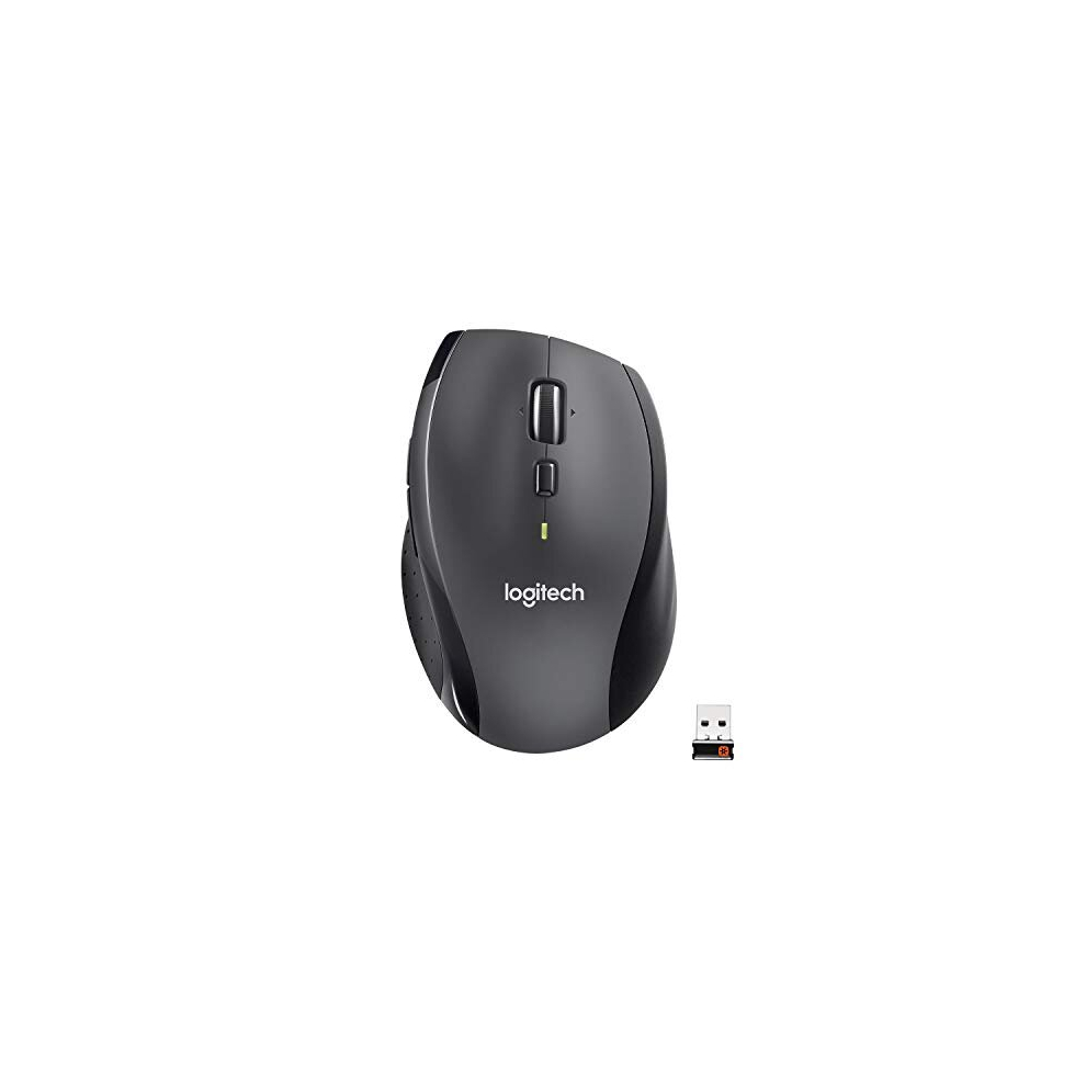 Logitech M705 Marathon Wireless Mouse, 2.4 Ghz Usb Unifying Receiver, 1000 Dpi, 5-Programmable Buttons, 3-Year Battery, Compatible With Pc, Mac, Laptop,