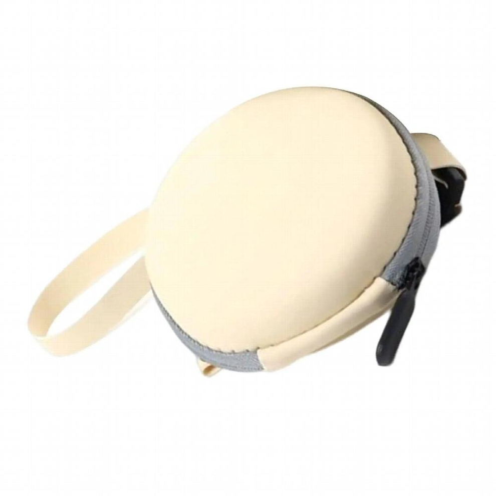 Glasses Case PU Leather Small Round Smooth Zipper Eyeglasses Case Sunglasses Case for Folding Sunglasses Eyewear Holder Travel