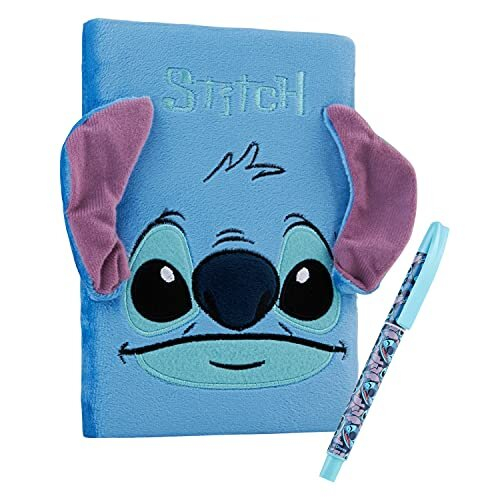 Disney Stitch Notebook, Lilo and Stitch Gift Box A5 Plush Notebook and Pen