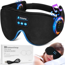 Bluetooth Sleep Mask, 3D Sleep Eye Mask with Bluetooth Headphones for Men & Women, Wireless Sleep Mask Music Earphones for Side Sleeping, Headphones