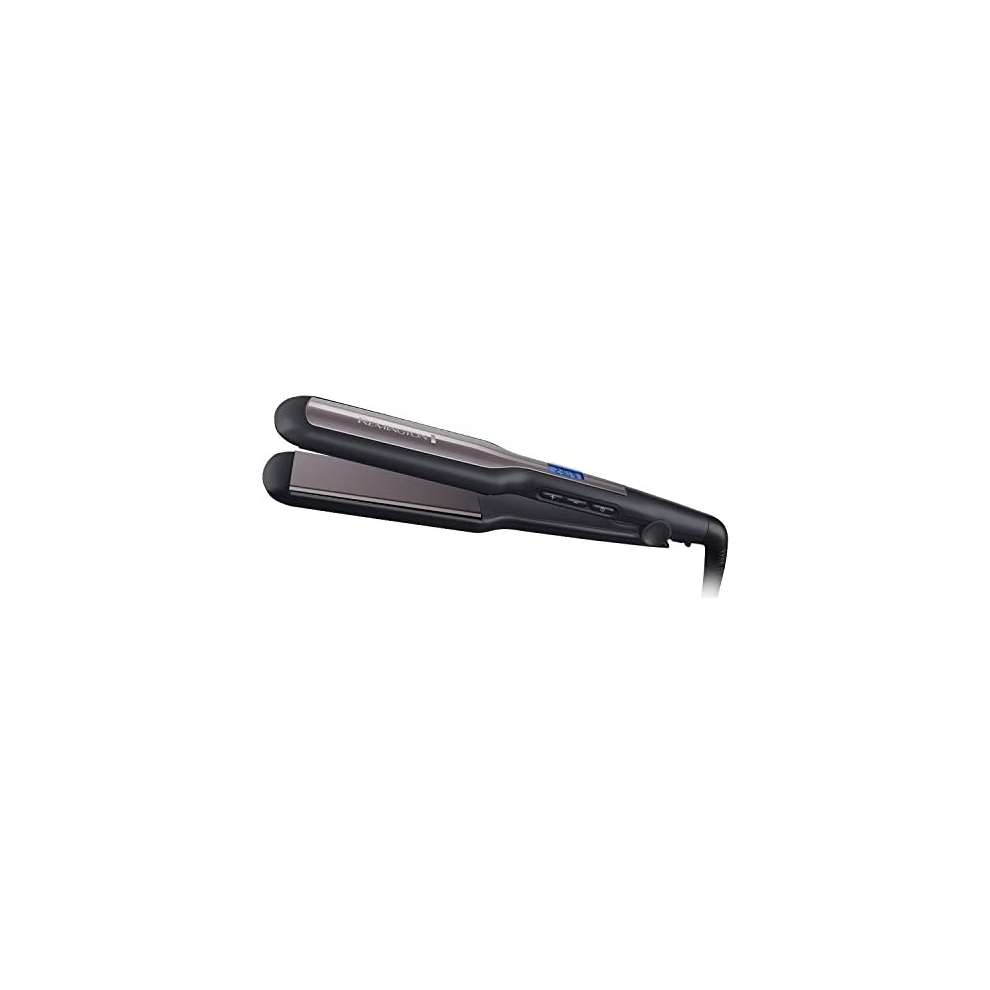 Remington Pro-Ceramic Extra Wide Plate Hair Straighteners For Longer Thicker Hair, Digital Temperature Control - S5525, Black