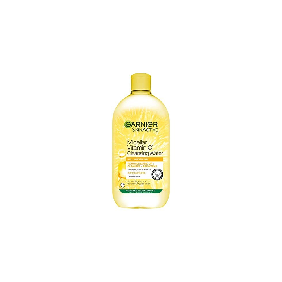 Garnier Micellar Vitamin C Water For Dull Skin 700Ml, Brightening & Glow-Boosting Face Cleanser & Makeup Remover