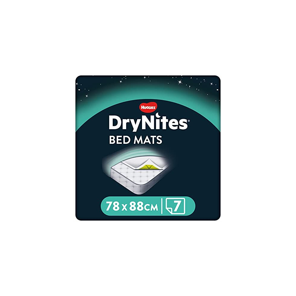 DryNites, Bed Mats - 28 Mats Total (4 Packs of 7 Mats) - Disposable Bed Mats for Children and Teens