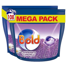 All-in-1 PODS Washing Liquid Laundry Detergent Tablets / Capsules, 108 Washes (54 x 2), Lavender and Camomile Scent, For Brilliant Cleaning With Built