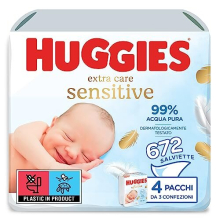 Pure Extra Care, Baby Wipes - Box with 12 Packs (672 Wipes Total) - 99 Percent Pure Water Wet Wipes - Fragrance Free to Clean and Protect Sensitive