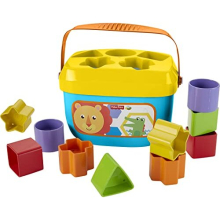 Stacking Toy Baby's First Blocks Set of 10 Shapes for Sorting Play for Infants Ages 6+ Months, FFC84