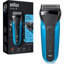 Series 3 Electric Shaver For Men, Wet & Dry, UK 2 Pin Plug, 310, Black/Blue Razor Rated Which? Great Value
