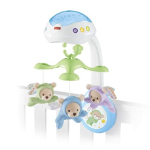 Baby Crib Toy, 3-in-1 Cot Mobile, Butterfly Dreams Sound Machine with Light Projection for Newborn to Toddler, CDN41