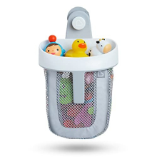 Super Scoop Baby Bath Toy Storage Basket & Net, Removable Wall Hanging Bath Tidy, Baby Bath Caddy & Bath Organiser Rack, Shower & Bath Toy Holder,